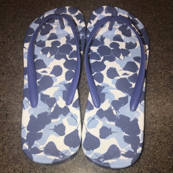 🆕Joules Floral Blues Summer Flip Flop Thong Sandals - Picture 1 of 6